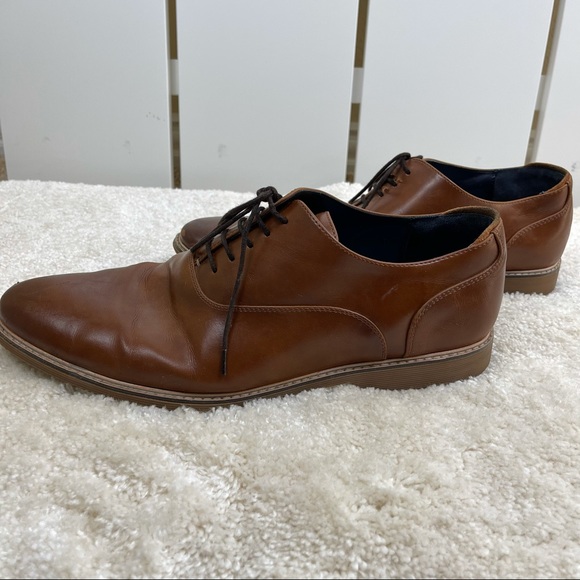 Steve Madden Brown Leather "Nunan" Lace Up Shoes - Size 13 - Picture 2 of 14